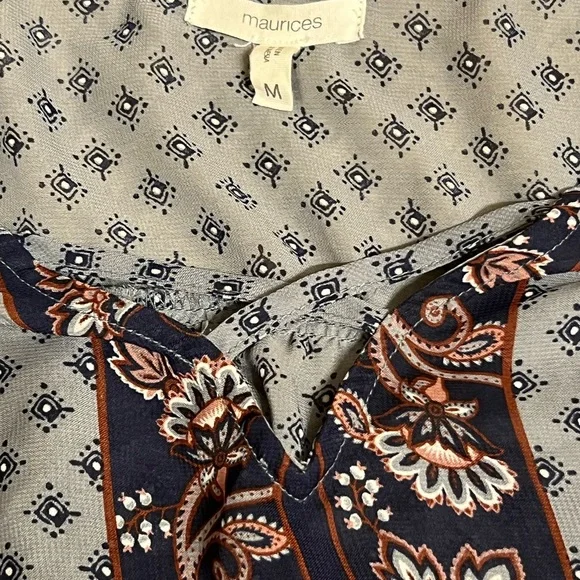 Maurices Sheer Lace Detail Blouse Top Women's M Medium - Picture 6 of 13